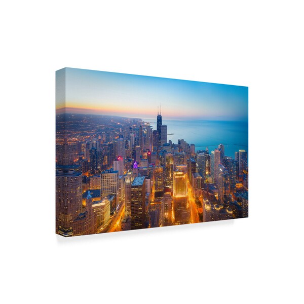 Michael Zheng 'The Magnificent Mile' Canvas Art,30x47